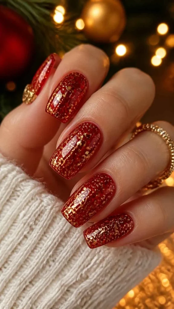 Christmas Glitter Nail Ideas