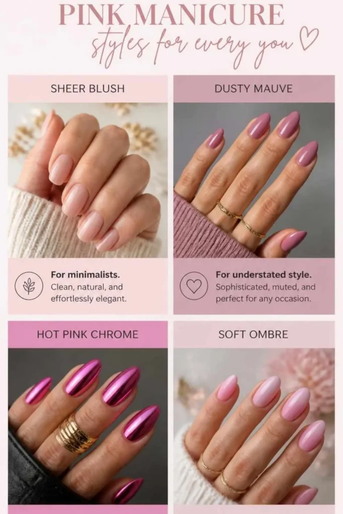 Pink Valentine Nails