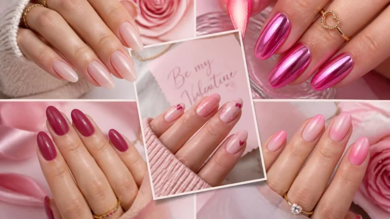 Pink Valentine Nails