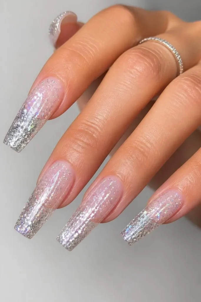 New Year Nail Designs With Glitter & Bling