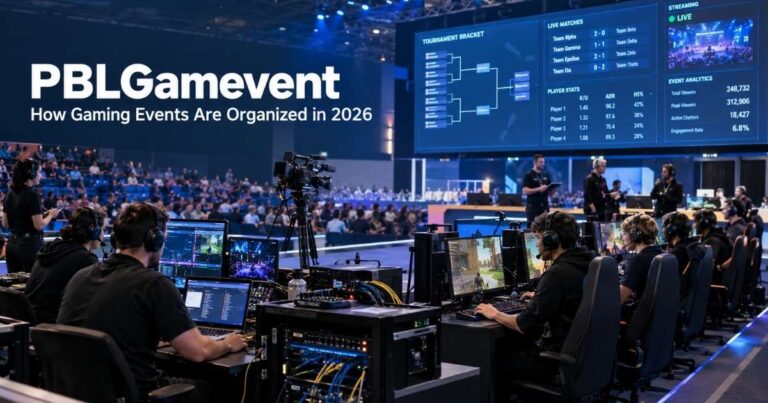 Hosted Event PBLGamevent showing how gaming events are organized with tournament management, live scores, streaming, and player coordination in 2026.