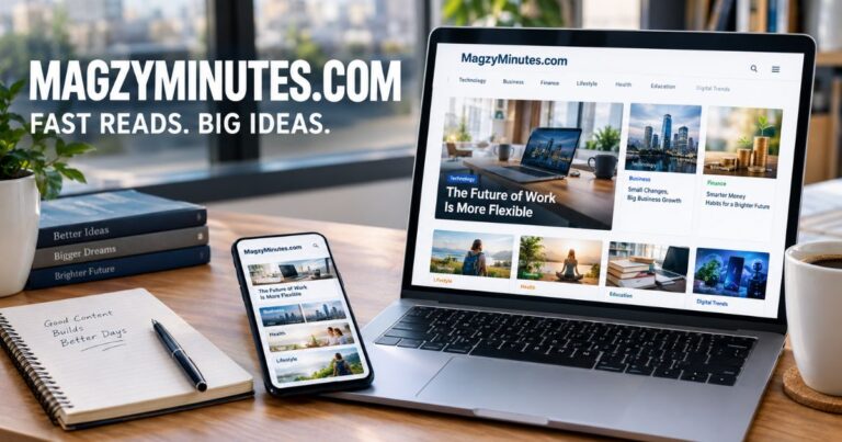 MagzyMinutes.com digital publication featuring fast, informative online content across technology, business, finance, lifestyle, and digital trends
