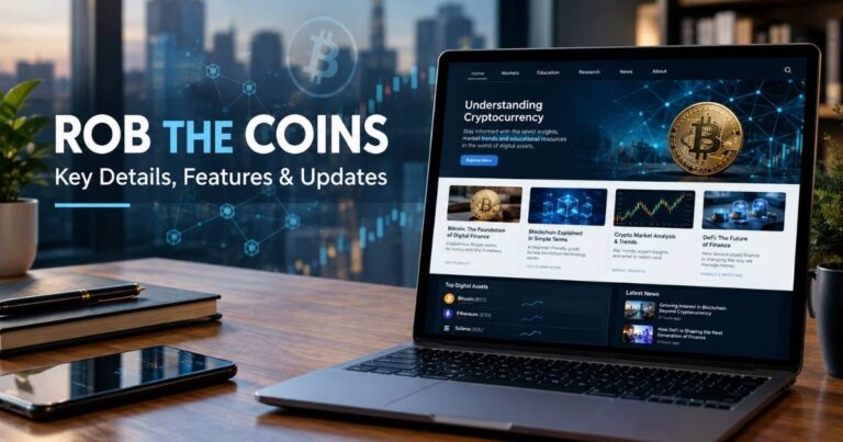 Robthecoins website featuring cryptocurrency insights, crypto guides, market trends, and investing updates
