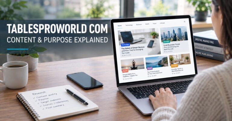 Tablesproworld com content and purpose explained through its multi-topic website coverage