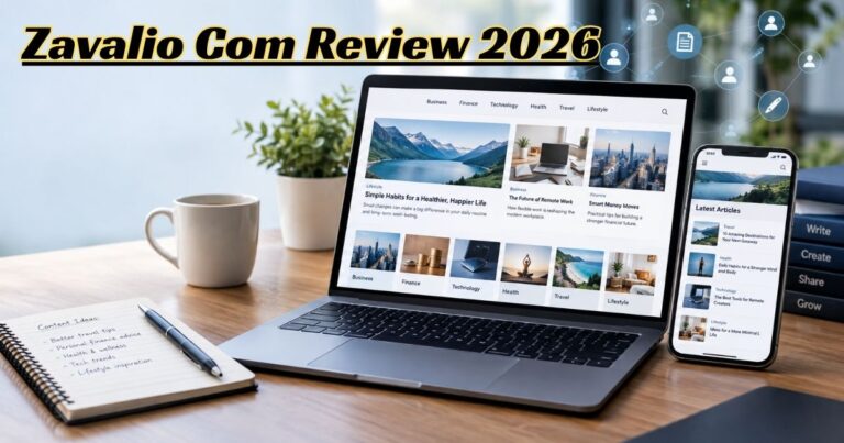 Zavalio Com review 2026 showing a modern digital publishing platform for creators and content discovery
