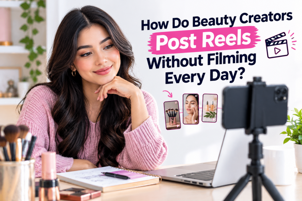 How Do Beauty Creators Post Reels Without Filming Every Day?